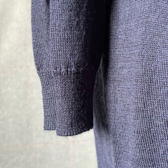 Ann Taylor LOFT Petites Blue Wrap Wool Blend Long Sleeve Dress (Sm/Petite) - Picture 8 of 10